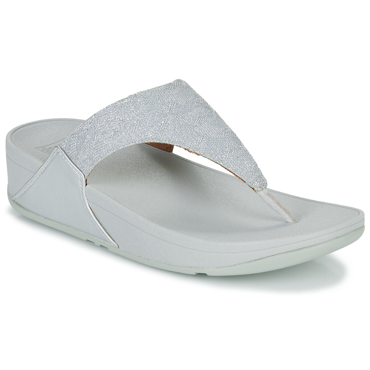 FitFlop  LULU SHIMMER TOE POST  Stříbrná