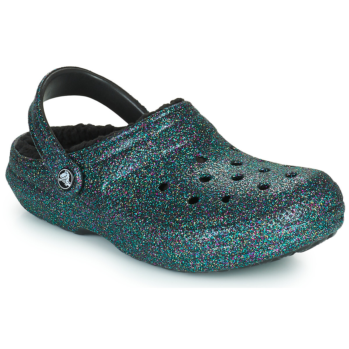 Crocs  CLASSIC GLITTER LINED CLOG  Černá
