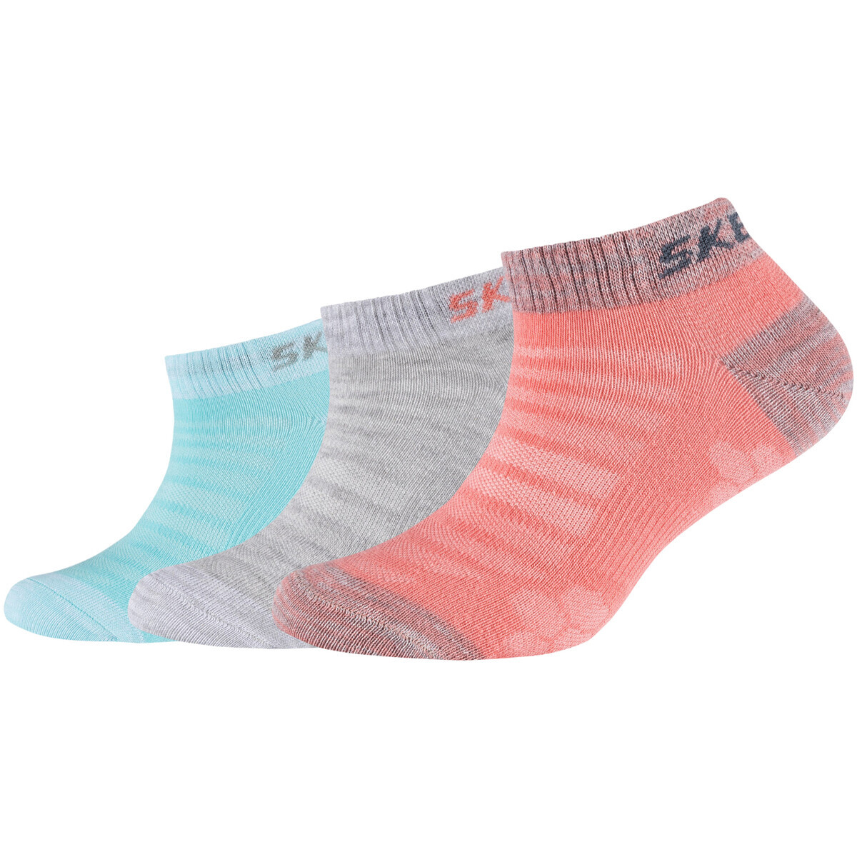 Skechers  3PPK Girls Mesh Ventilation Socks  ruznobarevne