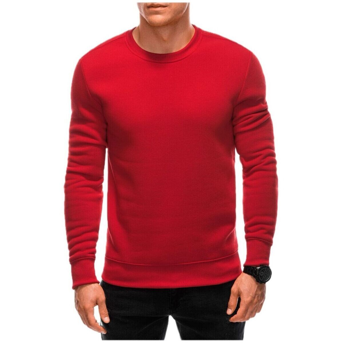 Edoti  Pánská mikina bez zapínání Broomhop červená  Červená