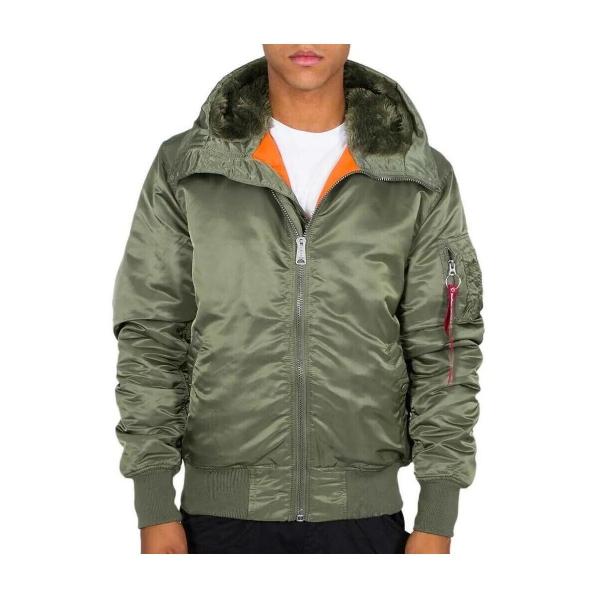Alpha Industries  MA-1 HOODED  Zelená