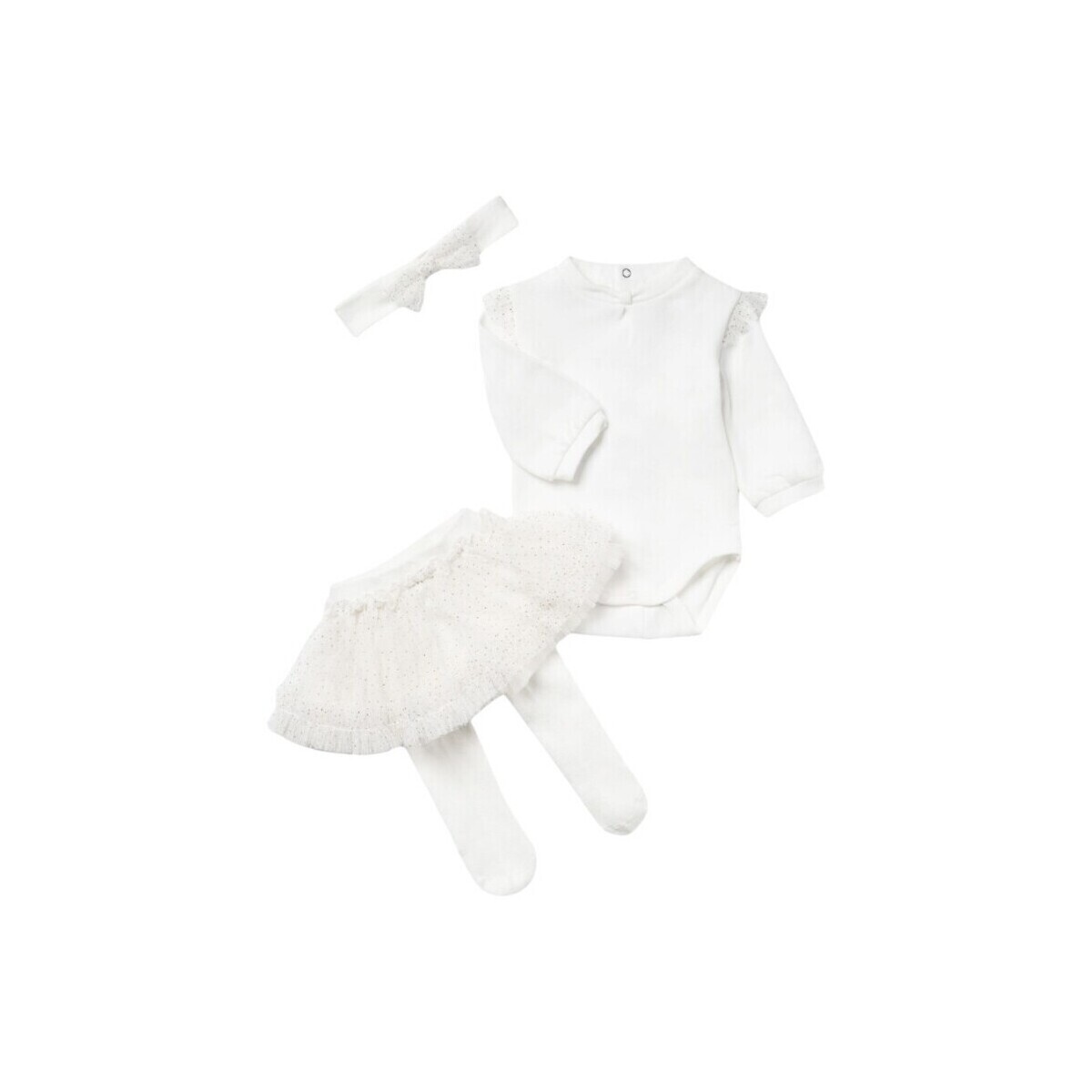 Mayoral  2814 CONJUNTO TRES PIEZAS RECIEN NACIDA Crudo  Bílá
