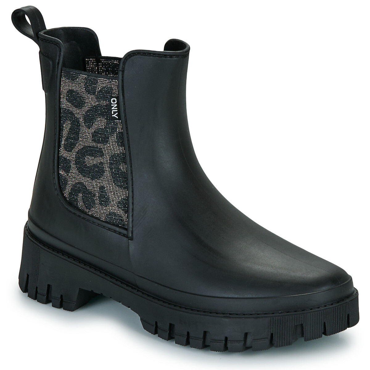 Only  ONLULA SHORT LUREX RAINBOOT  Černá