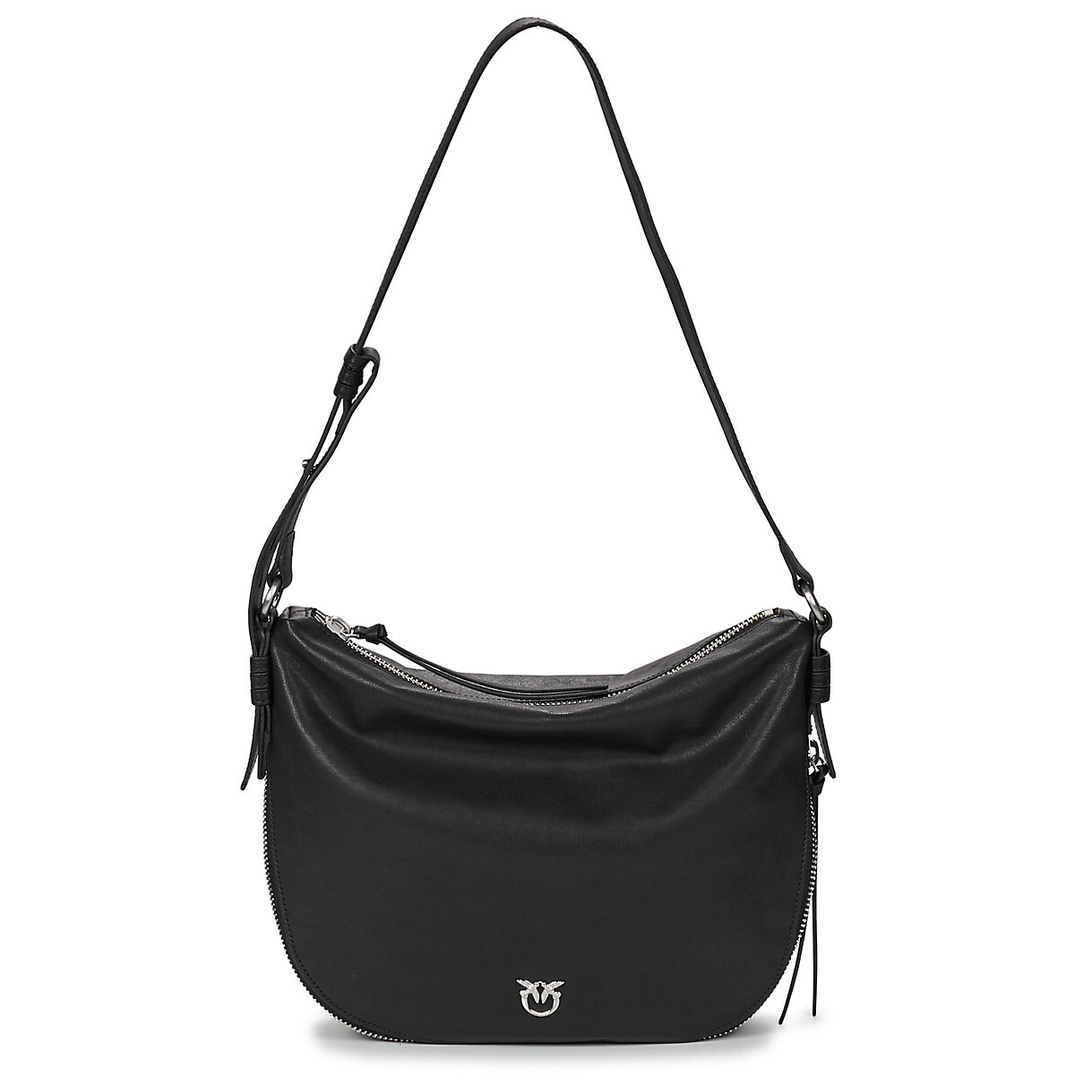 Pinko  HOBO ZIP AROUND CLASSIC VITELLO BIKER  Černá