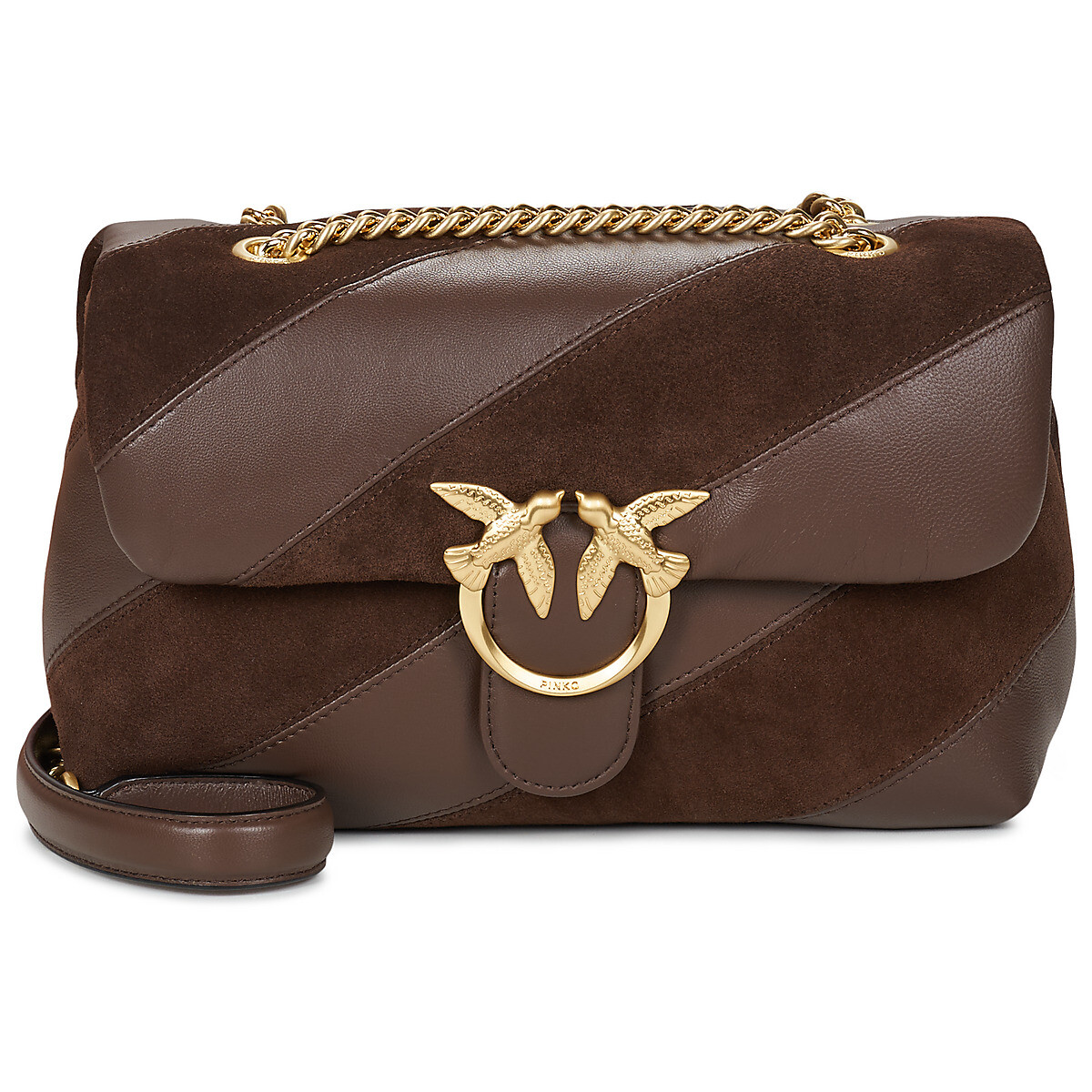 Pinko  LOVE PUFF CLASSIC CL NAPPA + SUEDE TRAPUNTA A  Hnědá