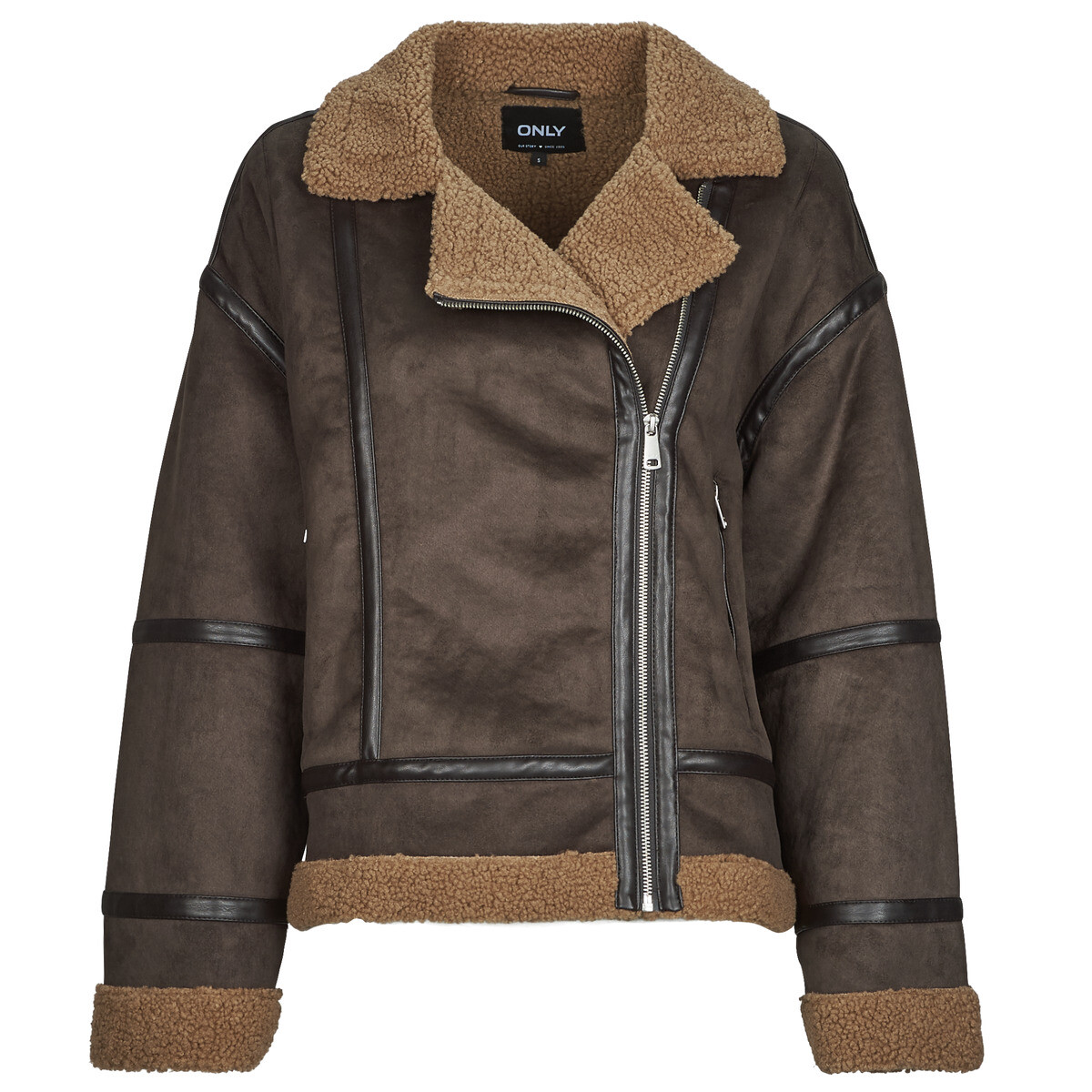 Only  ONLKENDRA LIFE BOND OVERSIZJACKET  Hnědá