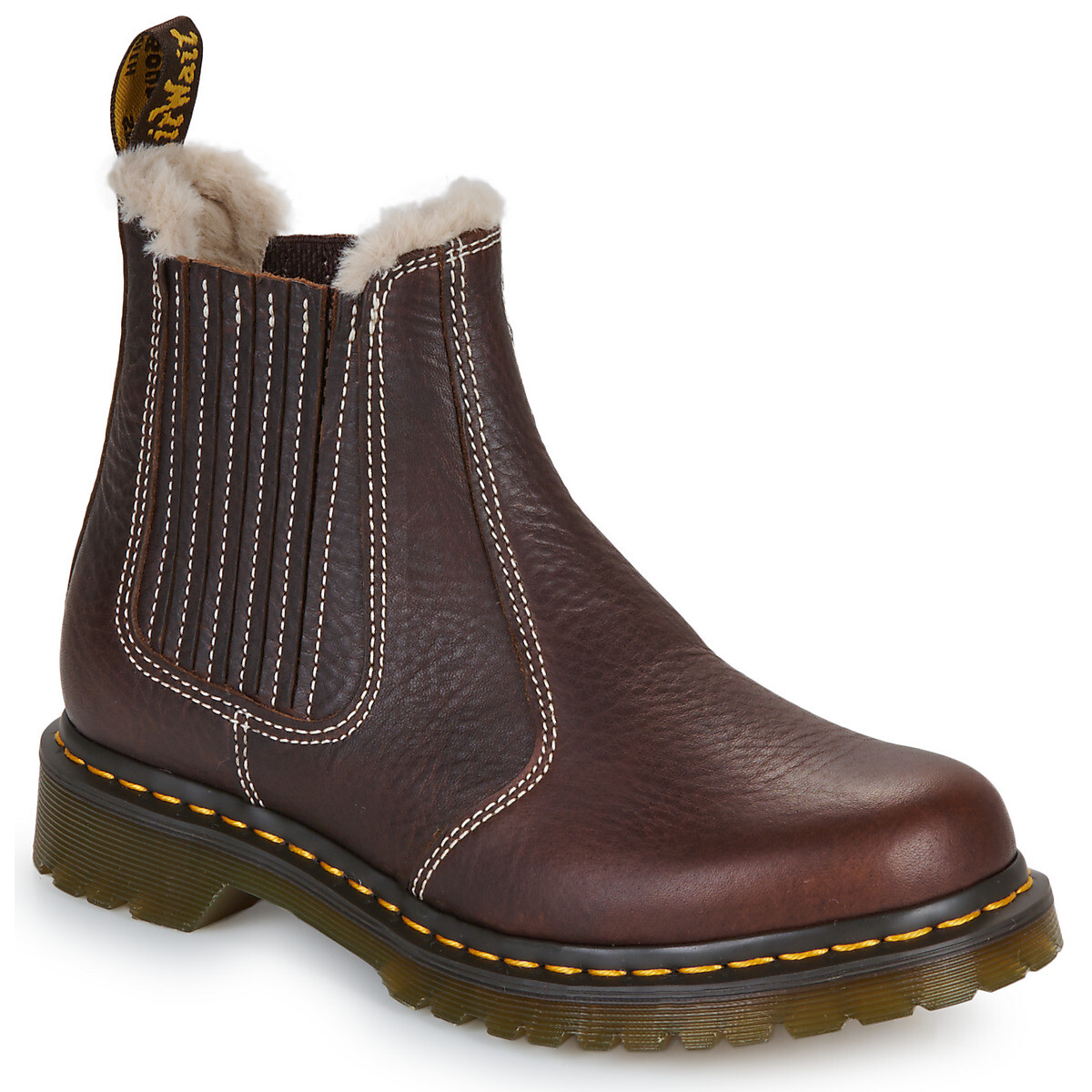 Dr. Martens  2976 Leonore II Chelsea Boot Dark Brown Grizzly  Hnědá