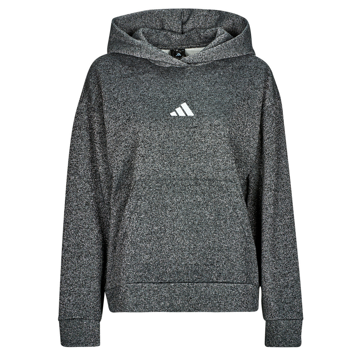 adidas  ALL SZN Holiday Glitter Fleece Loose Hoodie  Šedá