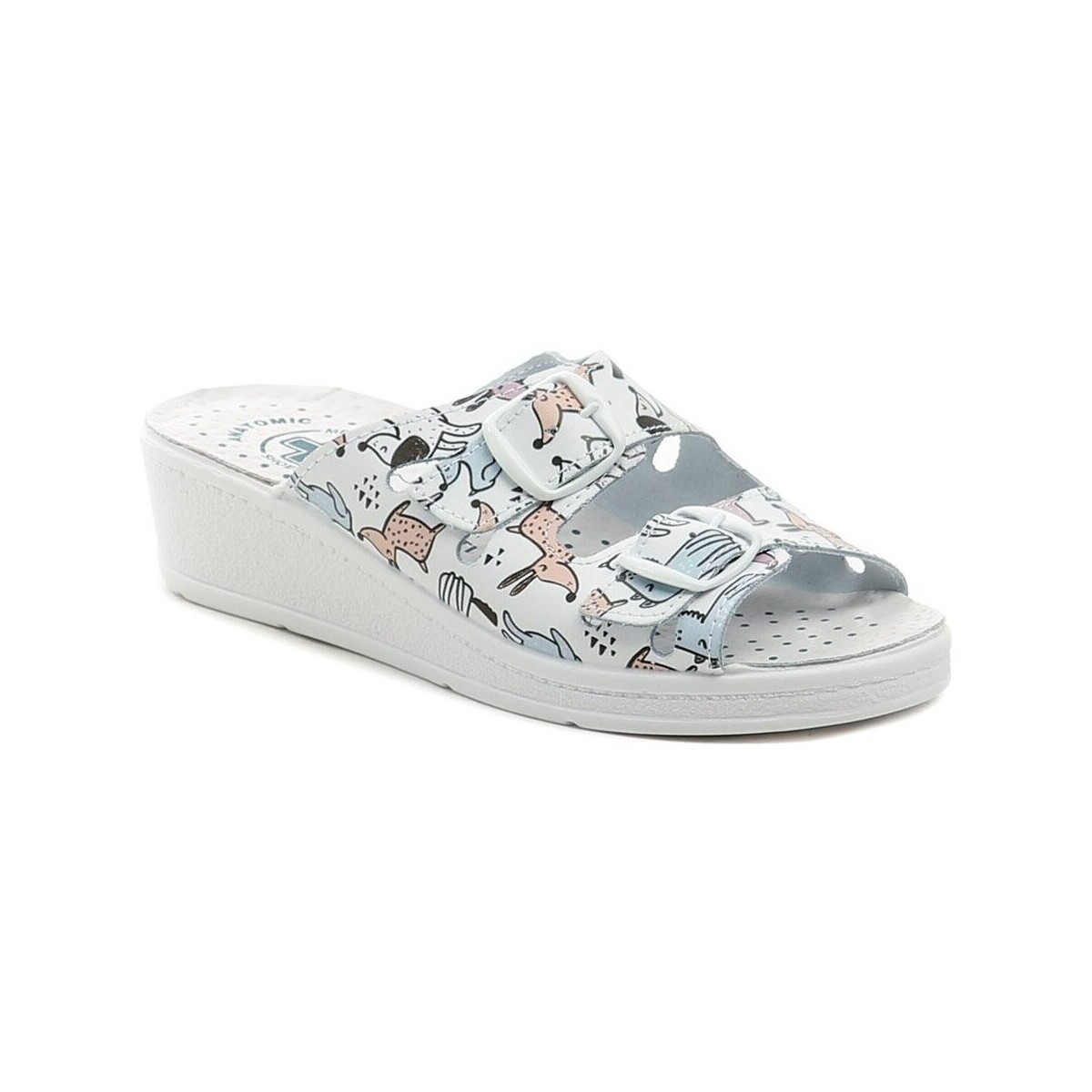 Medi Line  222-25 bílé dámské zdravotní pantofle  Bílá