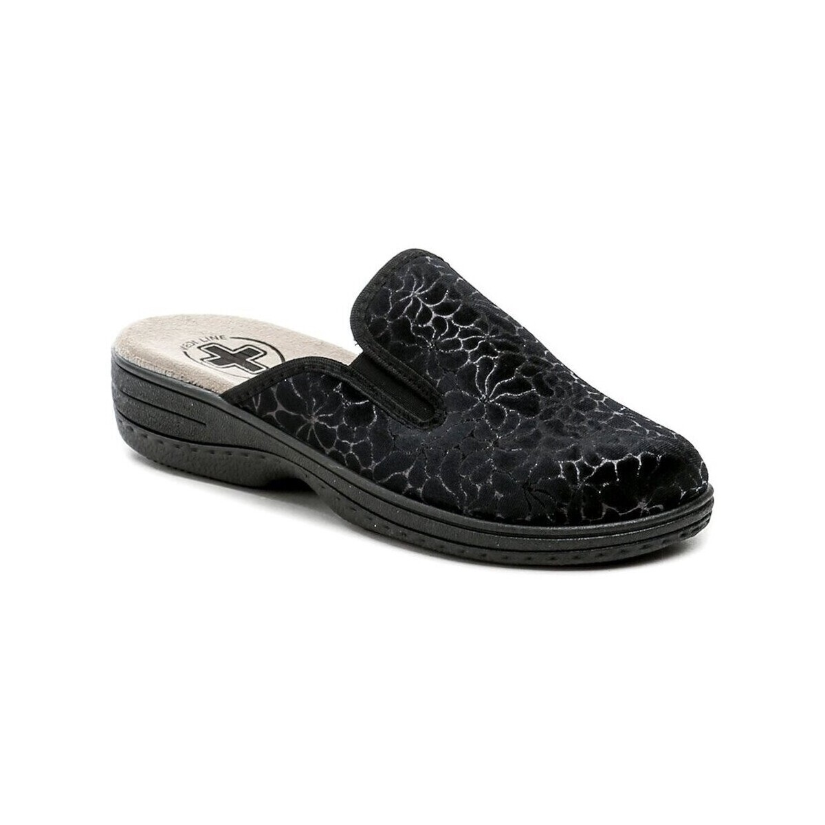 Medi Line  529 černé dámské zdravotní pantofle  Černá