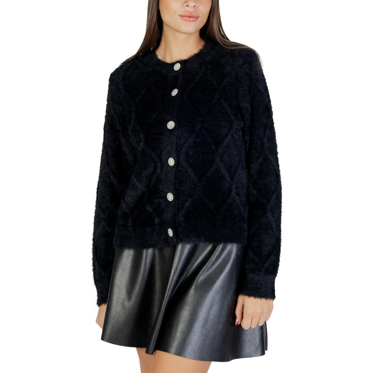 Jacqueline De Yong  Jdyjayla L/S O-Neck Cardigan Knt 15359743  Černá