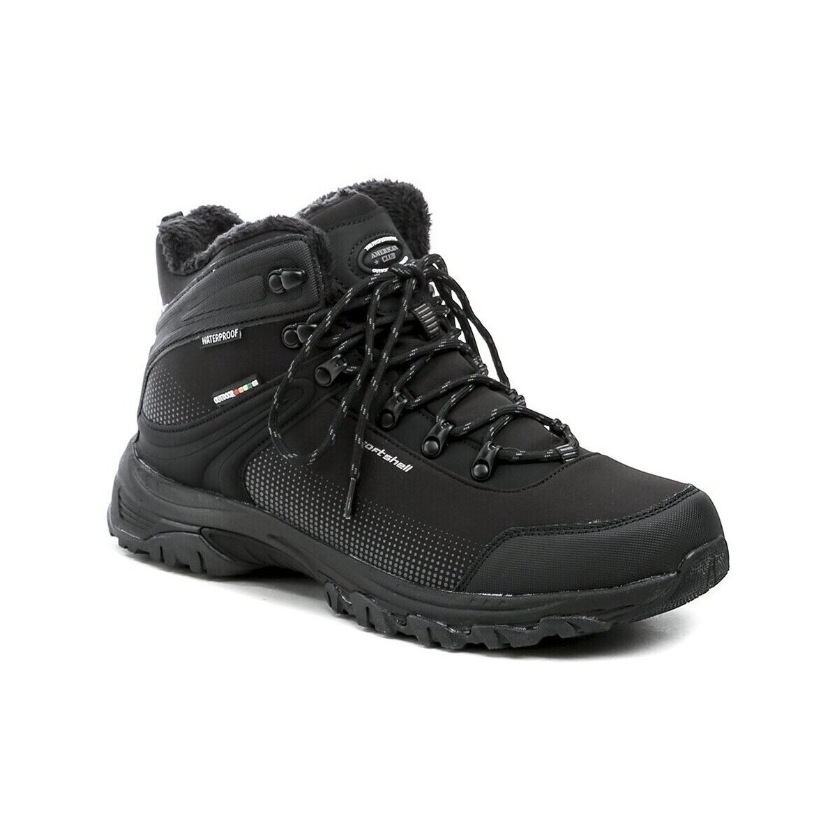 American Club  HL146-24 černé pánské zimní softshell boty  Černá