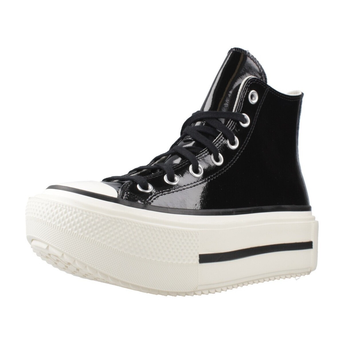 Converse  CHUCK TAYLOR ALL STAR LIFT DOUBLE STACK PLATFORM PATENT LEATHER  Černá