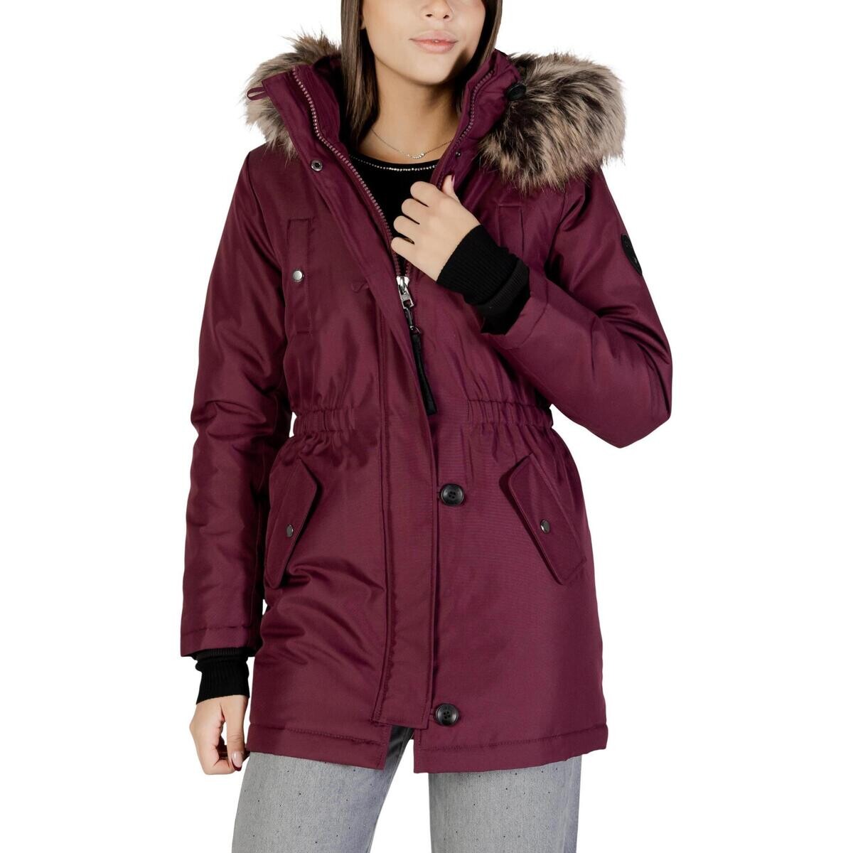 Only  ONLIRIS FUR WINTER PARKA CC 2023 OTW 15304625  Červená