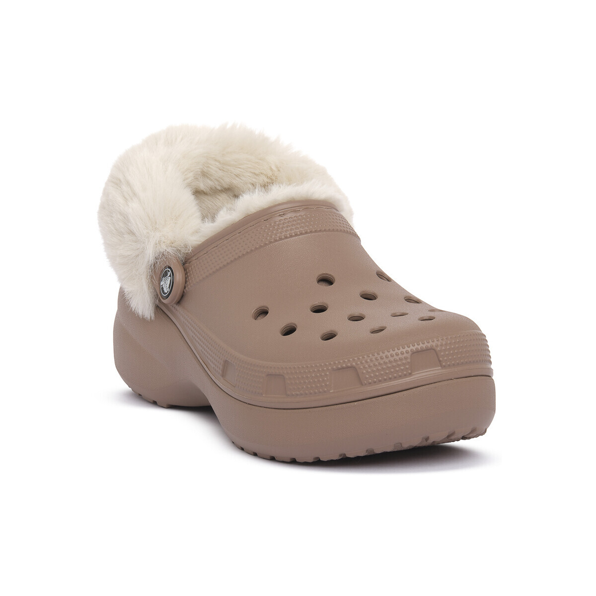 Crocs  LATT CLASSIC PLATFORM FUZZ LINED CG  Bílá