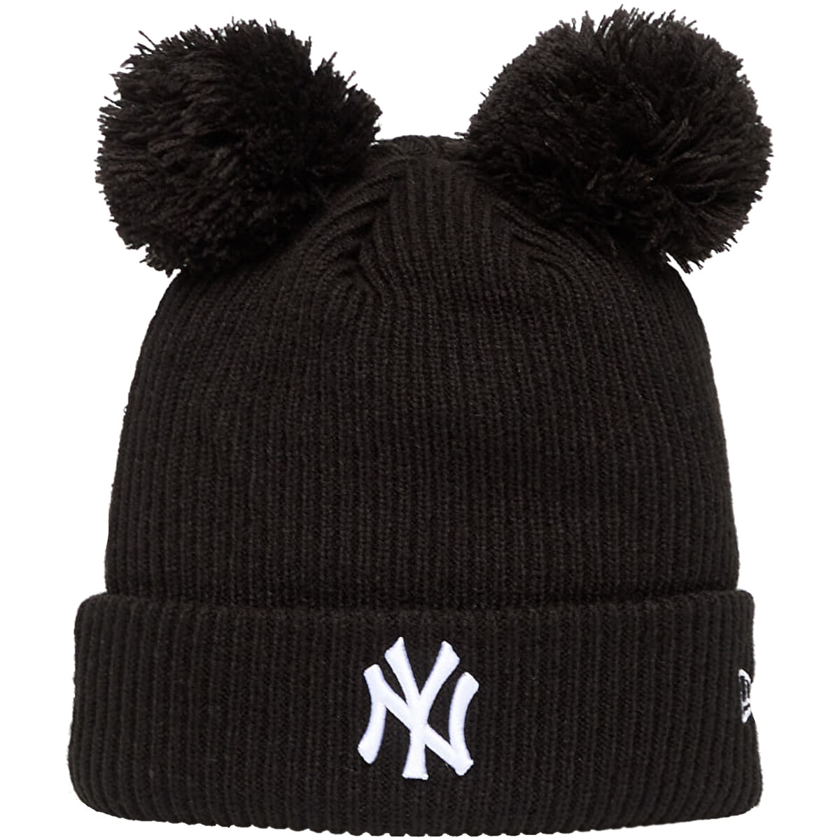 New-Era  Wmns Double Pom Beanie New York Yankees Hat  Černá