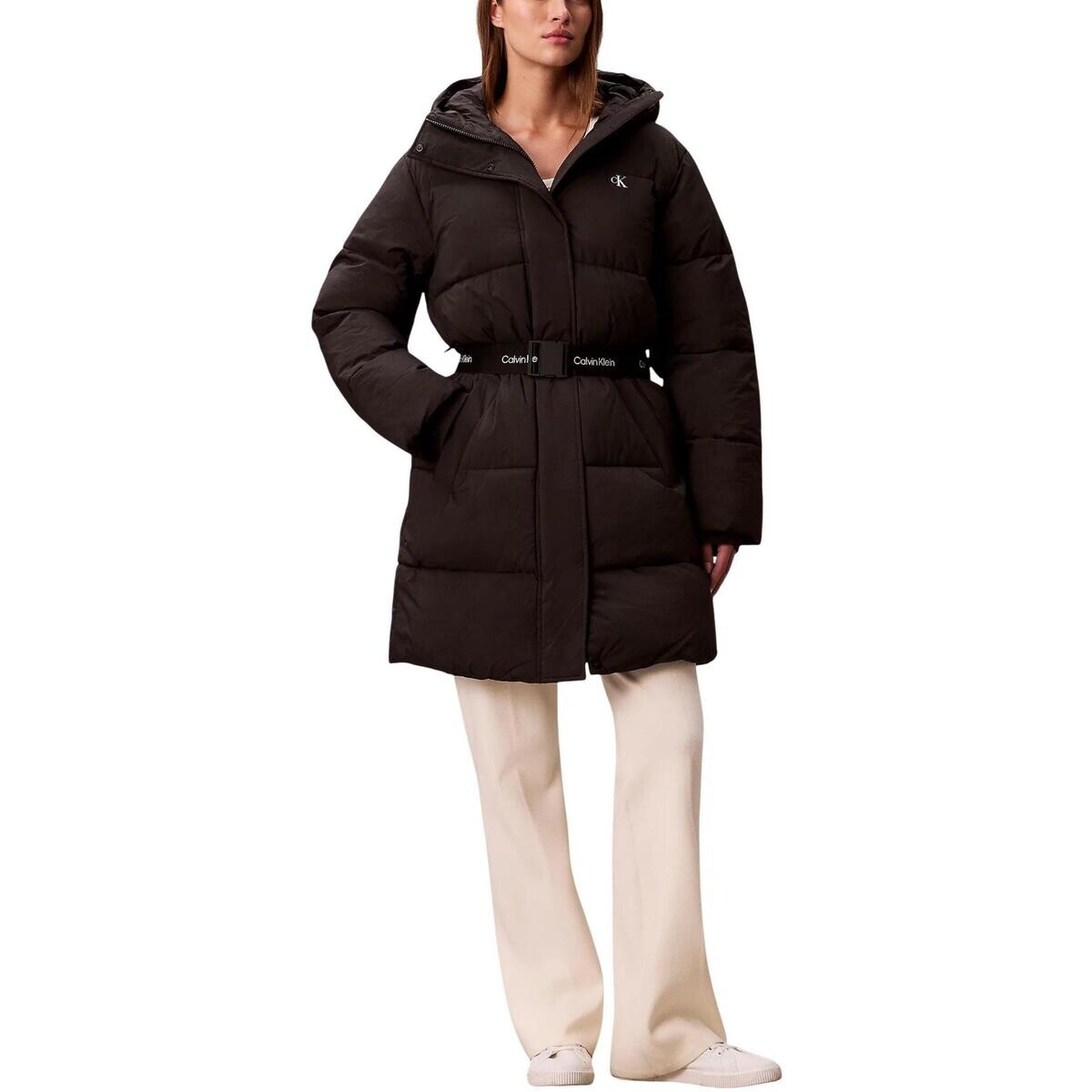 Calvin Klein Jeans  BELTED MIDWEIGHT LON LV047D508G  Černá