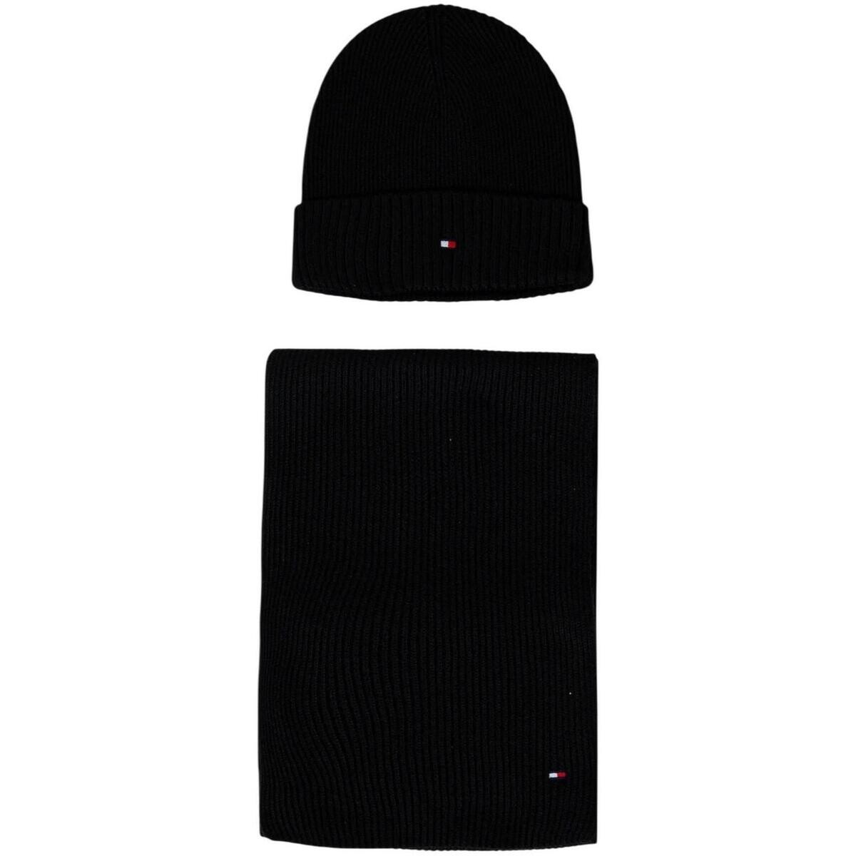 Tommy Hilfiger  TH FLAG BEANIE   SCARF GP AM0AM13807  Černá