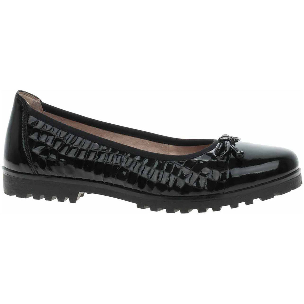 Caprice  Dámské baleriny  9-22150-45 black croco  Černá