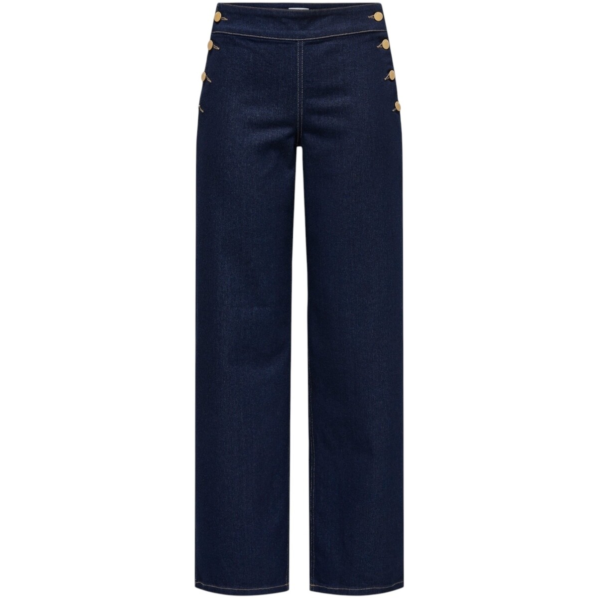 Jacqueline De Yong  Jdylizzie Midwaist Button Wide Jeans Dnm 15361400  Modrá