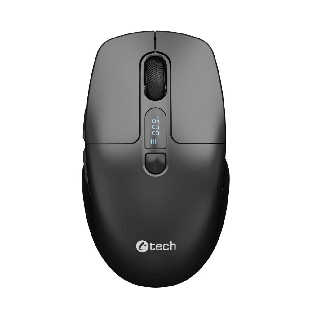 Myš C-TECH WLM-13 Dual mode, bezdrátová, BT5.0 + 2,4GHz, 1600DPI, 6 tlačítek, USB nano receiver, černá