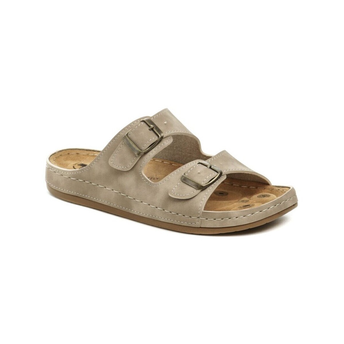 Medi Line  4124-020 camel zdravotní pantofle  Béžová