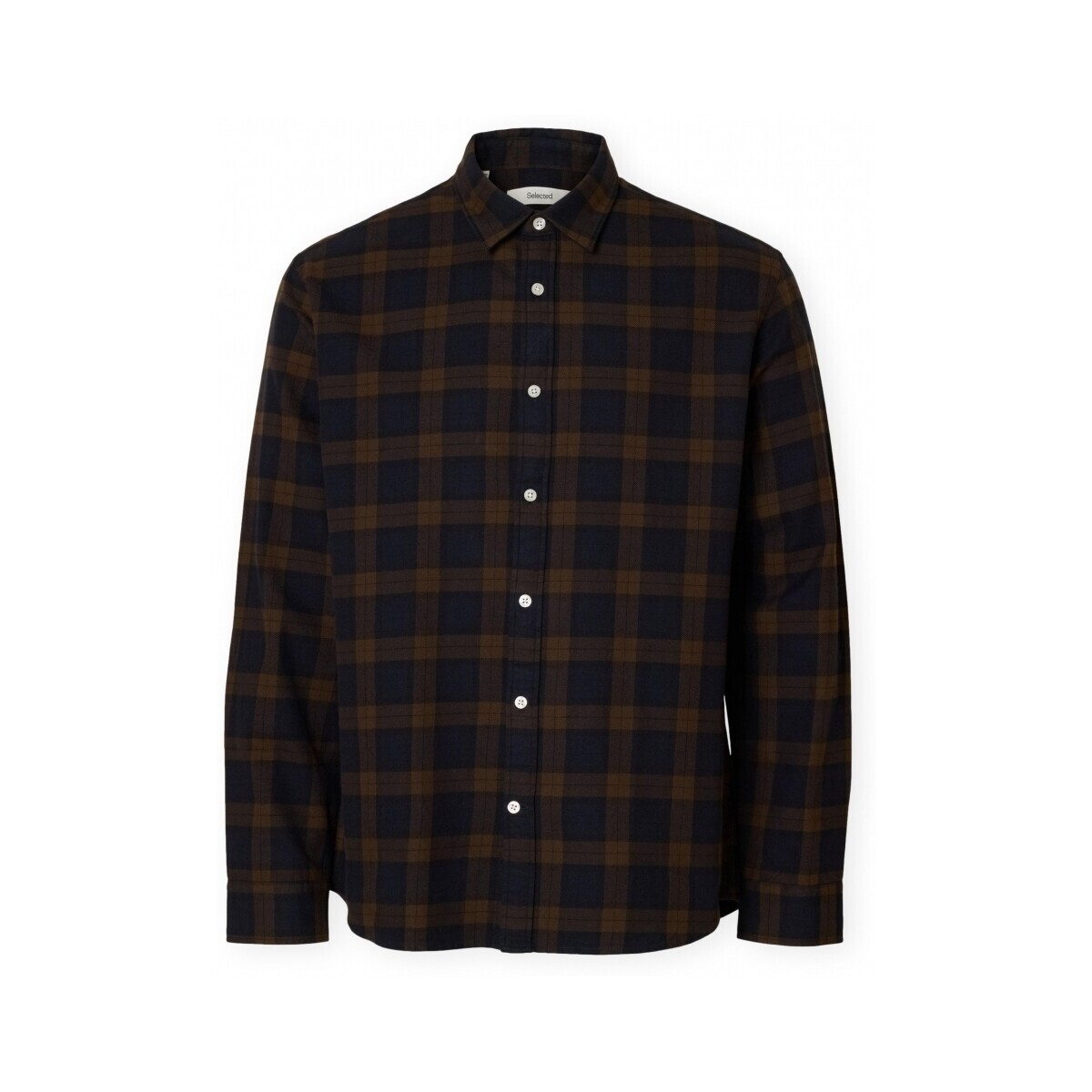 Selected  Noos Regnoah Shirt - Demitasse/Sky Captain  Modrá