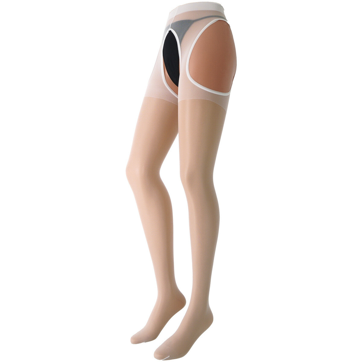 Trasparenze  Collant Aperti 15 Denari Scandal  Bílá