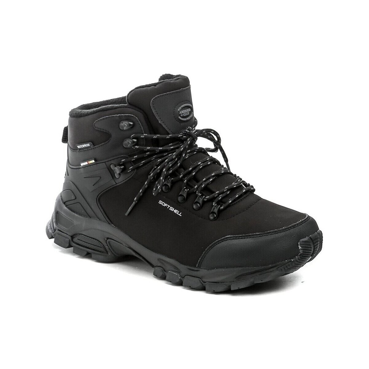 American Club  WT228-24 černé pánské nadměrné softshell boty  Černá