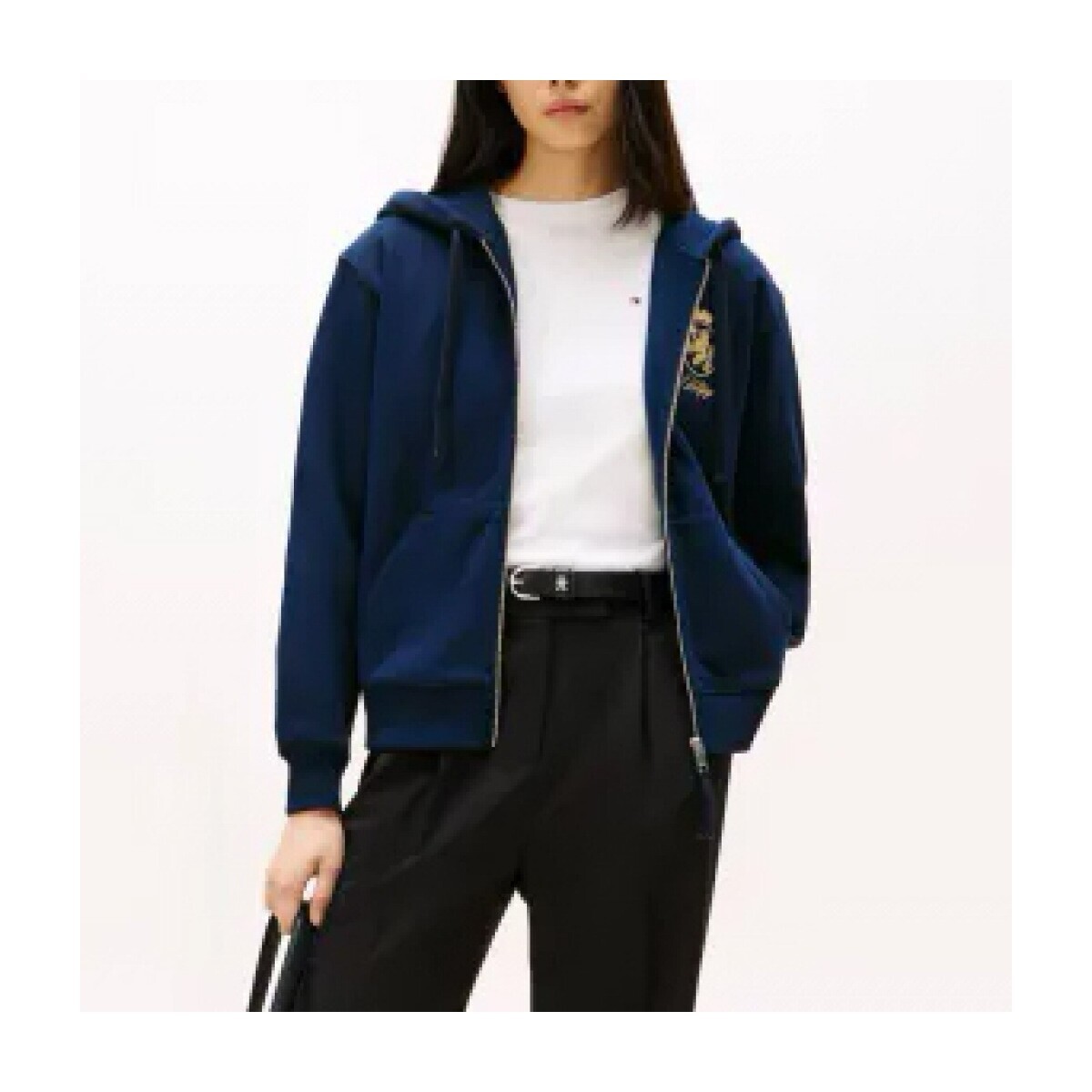 Tommy Hilfiger  GOLD CREST TERRY ZIP THR  Modrá