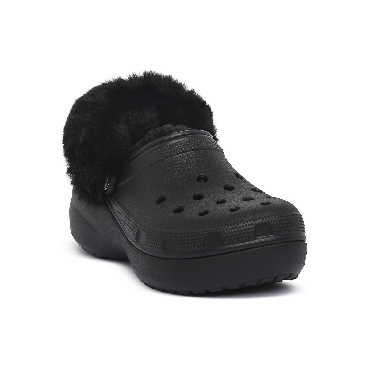 Crocs  BLK CLASSIC PLATFORM FUZZ LINED CG  Černá