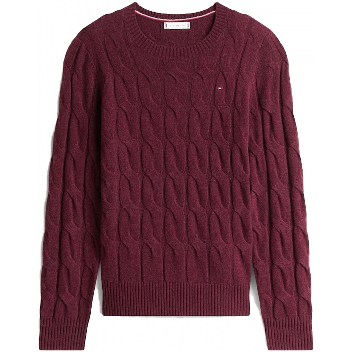 Tommy Hilfiger  SOFT WOOL CABLE C-NK LS  Bordó