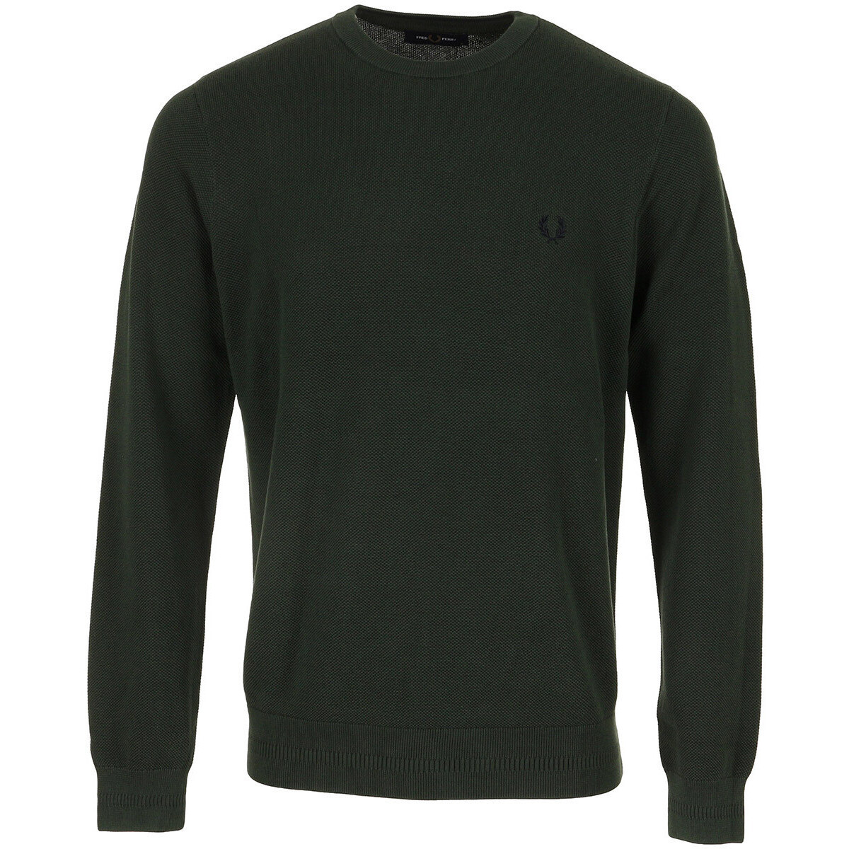 Fred Perry  Pique Stitch Jumper  Zelená