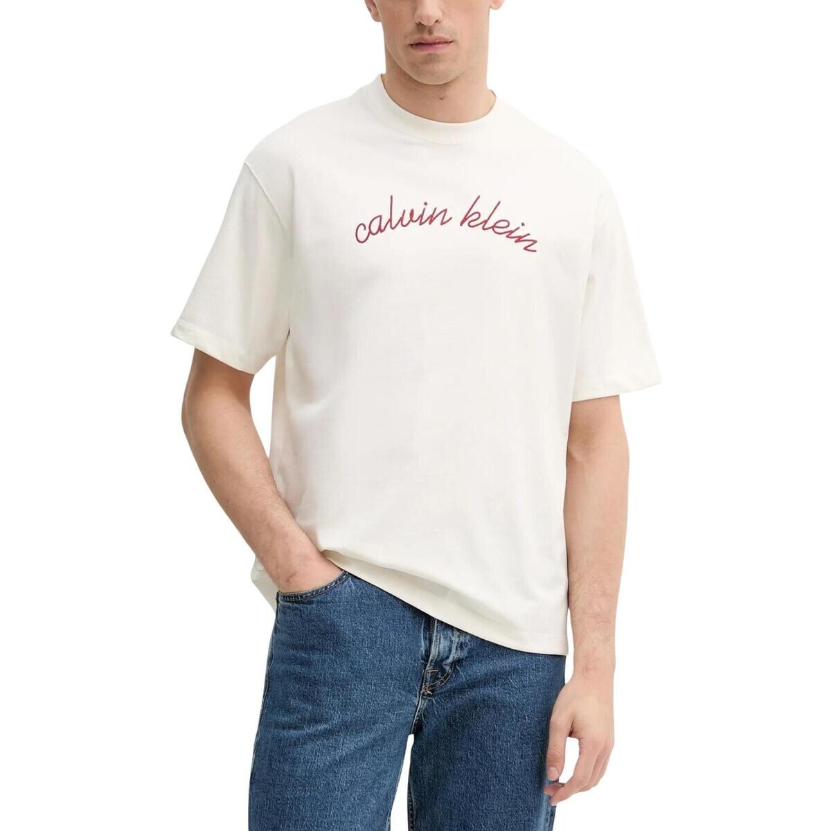 Calvin Klein Jeans  SS CENTER CHAIN STIT LV04RC225G  Bílá