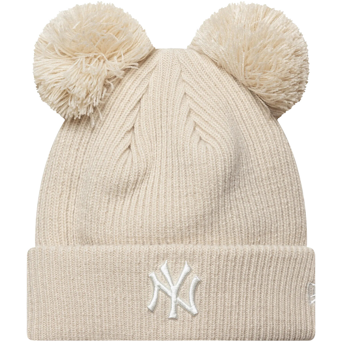 New-Era  Wmns Double Pom Beanie New York Yankees Hat  Béžová