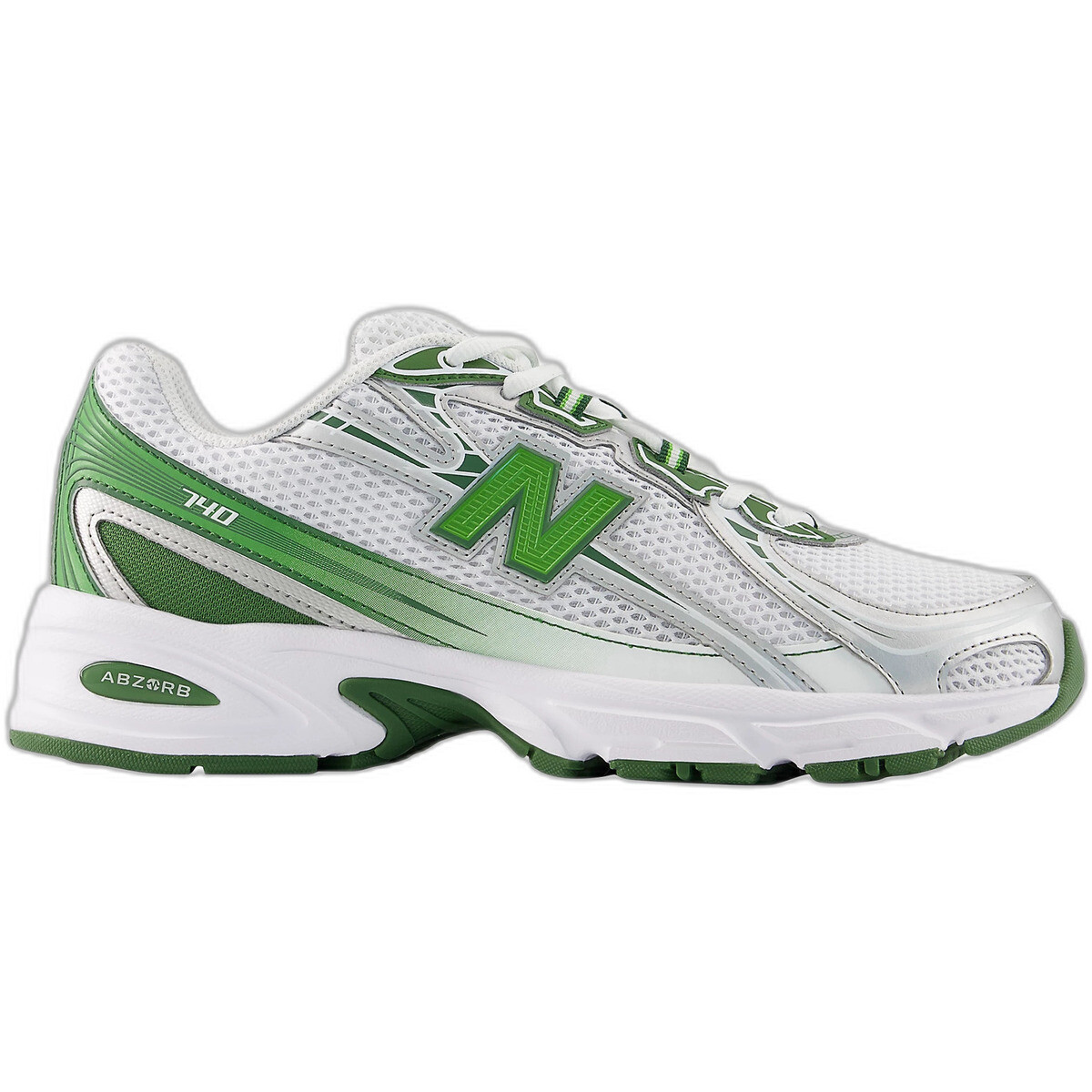 New Balance  740 White Alpine Green  Zelená