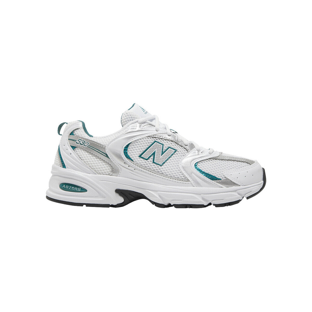 New Balance  530 White Silver Green  Bílá