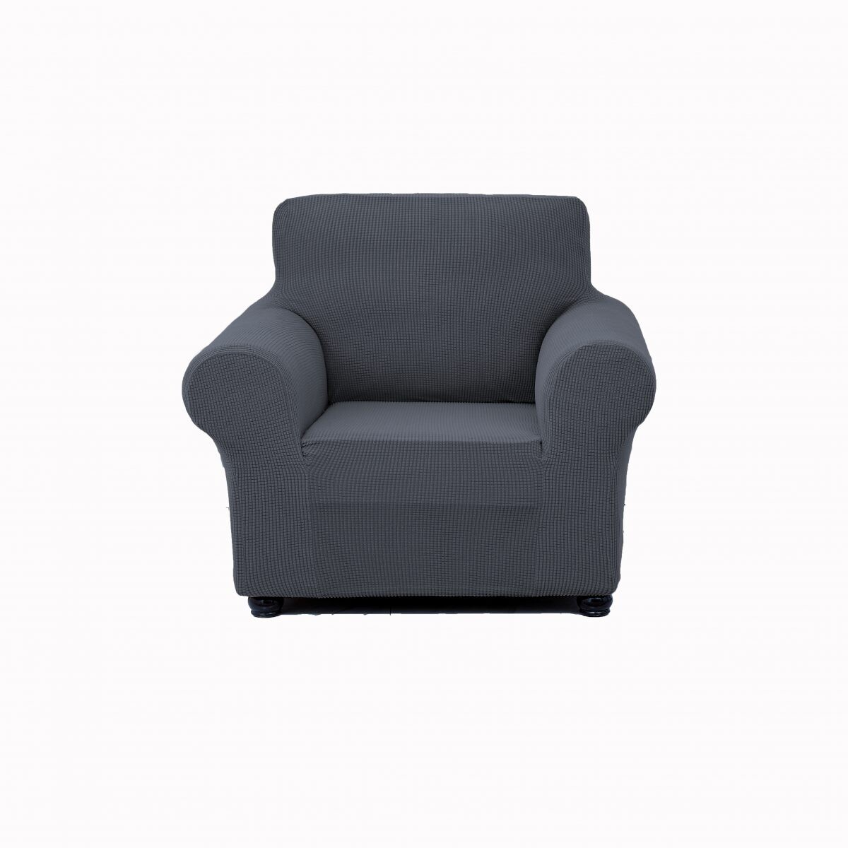 Univerzální napínací potah na křeslo - Ocelově šedý Fleece