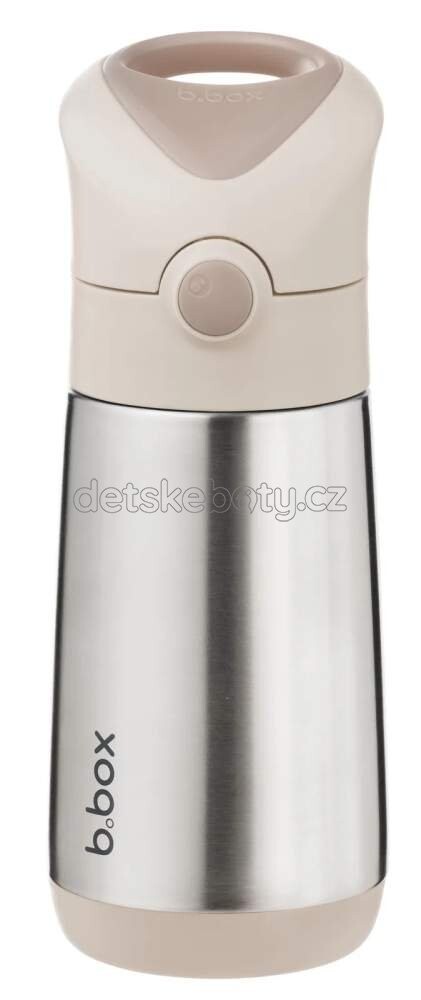 b.box 1339 Termoska na pití s brčkem 350 ml - béžová