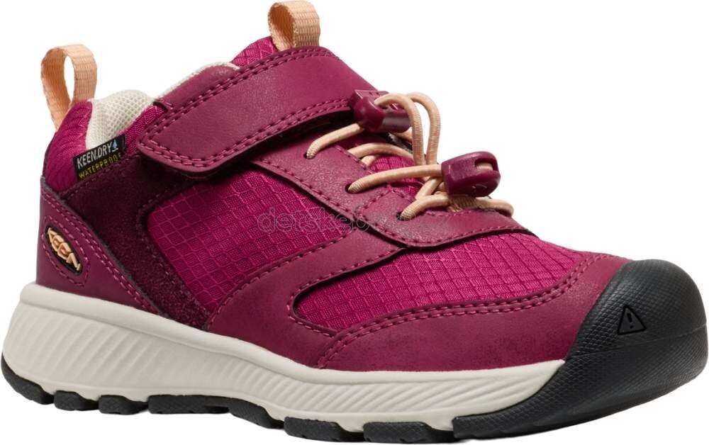 Dětské celoroční boty Keen SKUA WP CHILDREN beaujolais/peach fuzz Velikost: 24