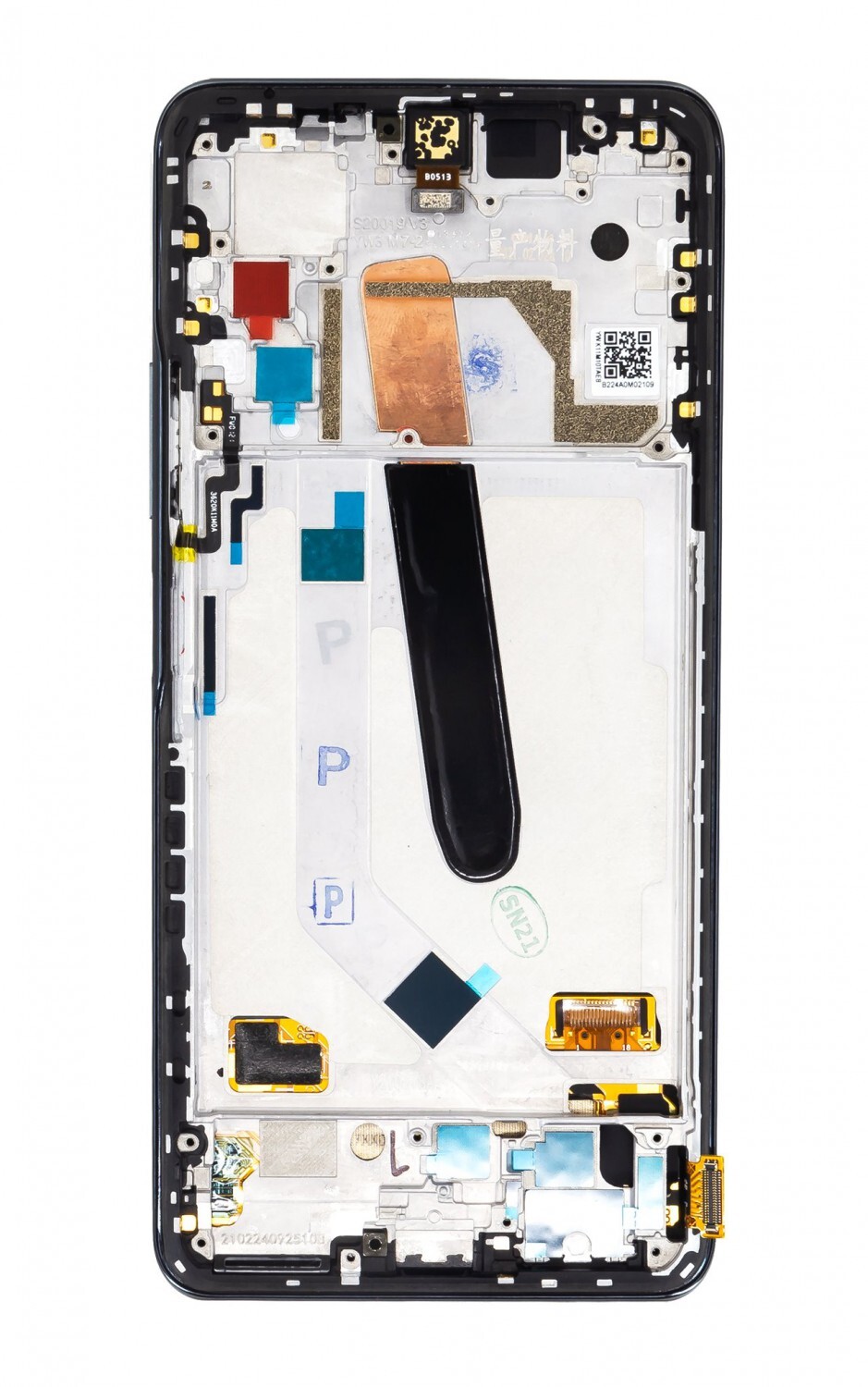 LCD + dotyk + přední kryt pro Xiaomi Poco F3, black (Service Pack)