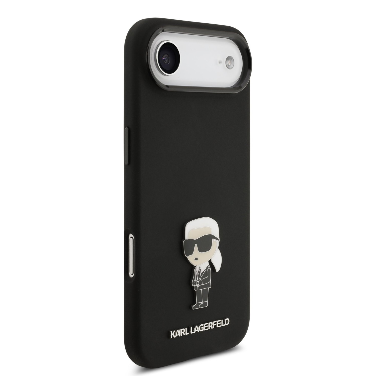 Zadní kryt Karl Lagerfeld Liquid Silicone Metal Ikonik pro Apple iPhone Air, černá