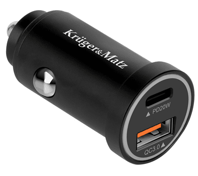 Nabíječka do auta Kruger&Matz KM0873 38W USB, Power Dedlivery, Quick Charge