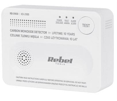 Detektor oxidu uhelnatého (CO) REBEL KD-218B, 3xAA
