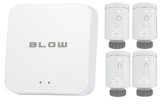 Sada SmartHub BLOW + 4ks termostatické hlavice Openbox SAP2024 Zigbee