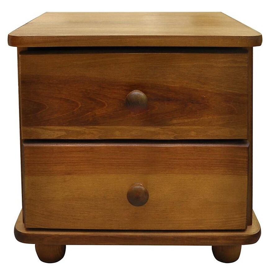 Noční stolek se 2 zásuvkami 41x37x50 dub