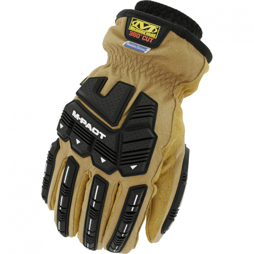 Rukavice Mechanix Wear Insulated M-Pact Lthr Driver F8-360 - coyote-černé, S
