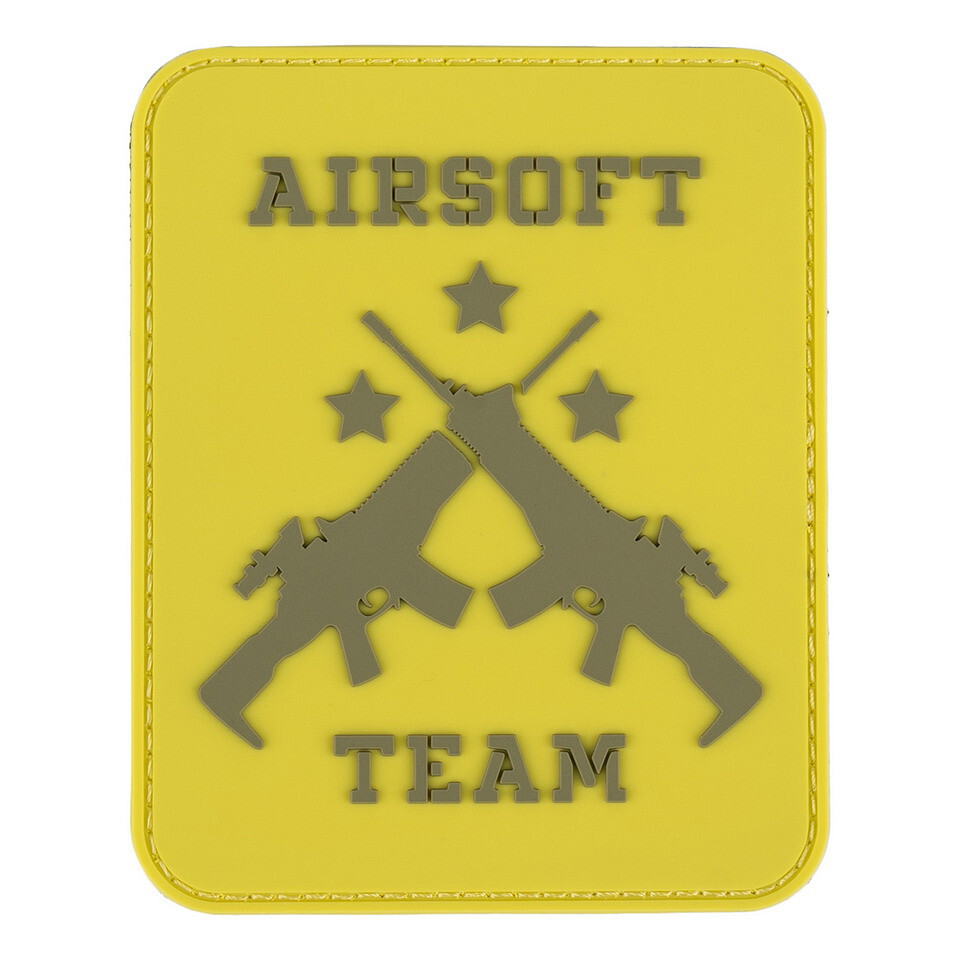 Gumová nášivka 101 Inc Airsoft team - žlutá
