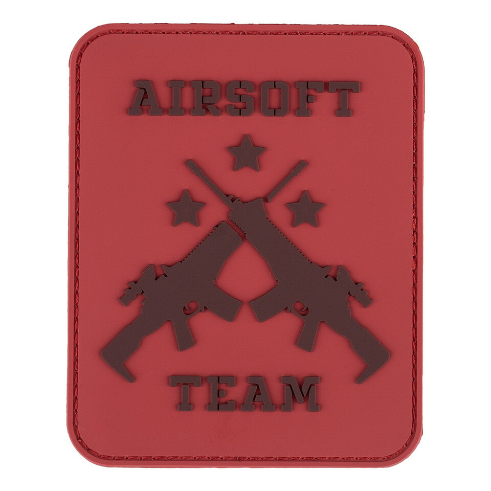 Gumová nášivka 101 Inc Airsoft team - červená