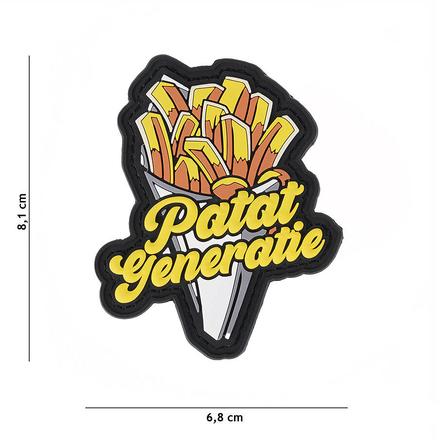 Gumová nášivka 101 Inc Patat generatie - barevná